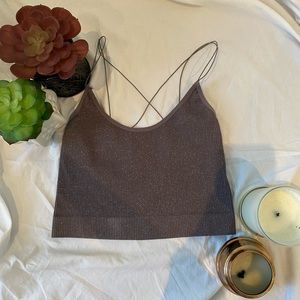 Out from under cropped tank